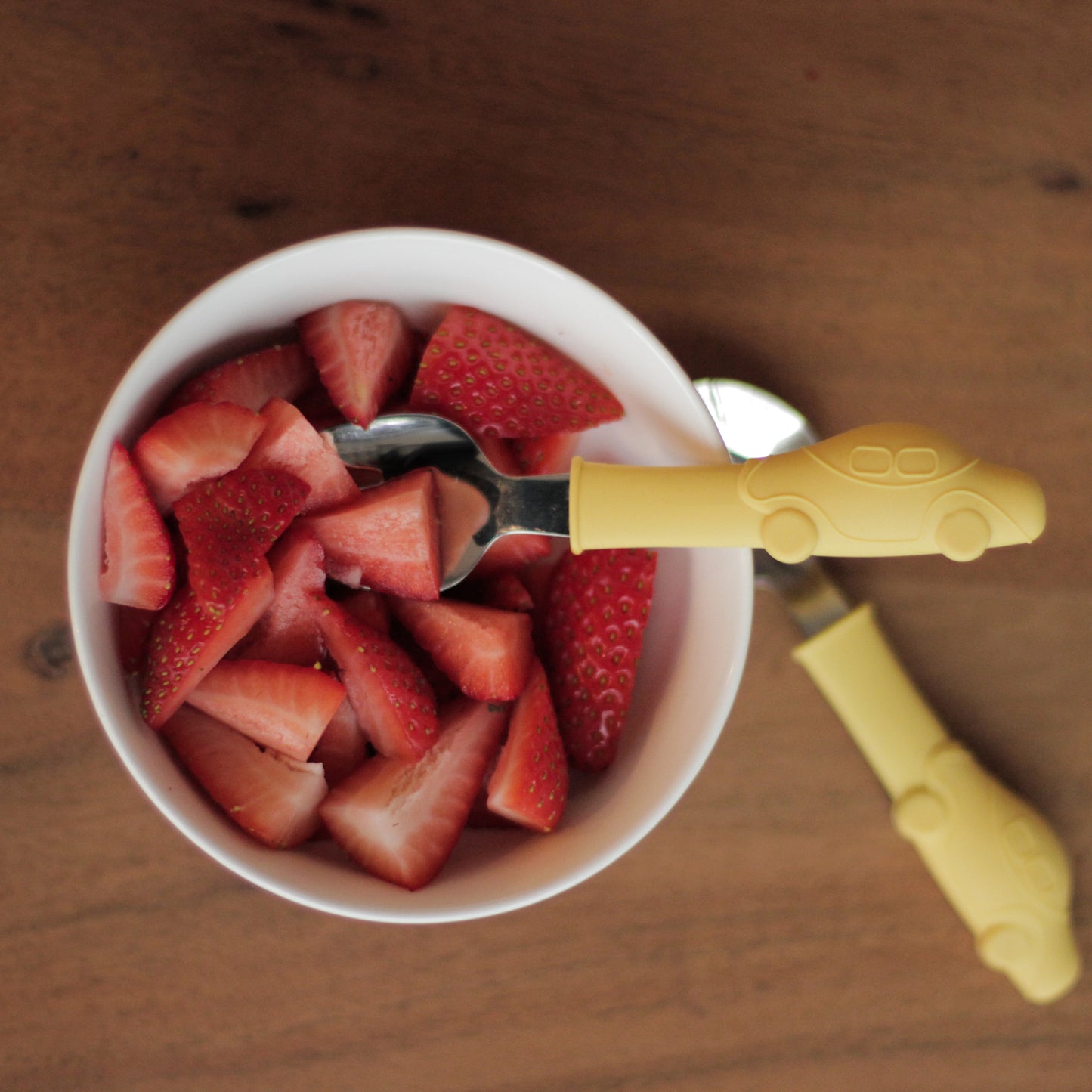 CAR DESIGN FORK AND SPOON UTENSIL SET FOR TODDLERS AND KIDS